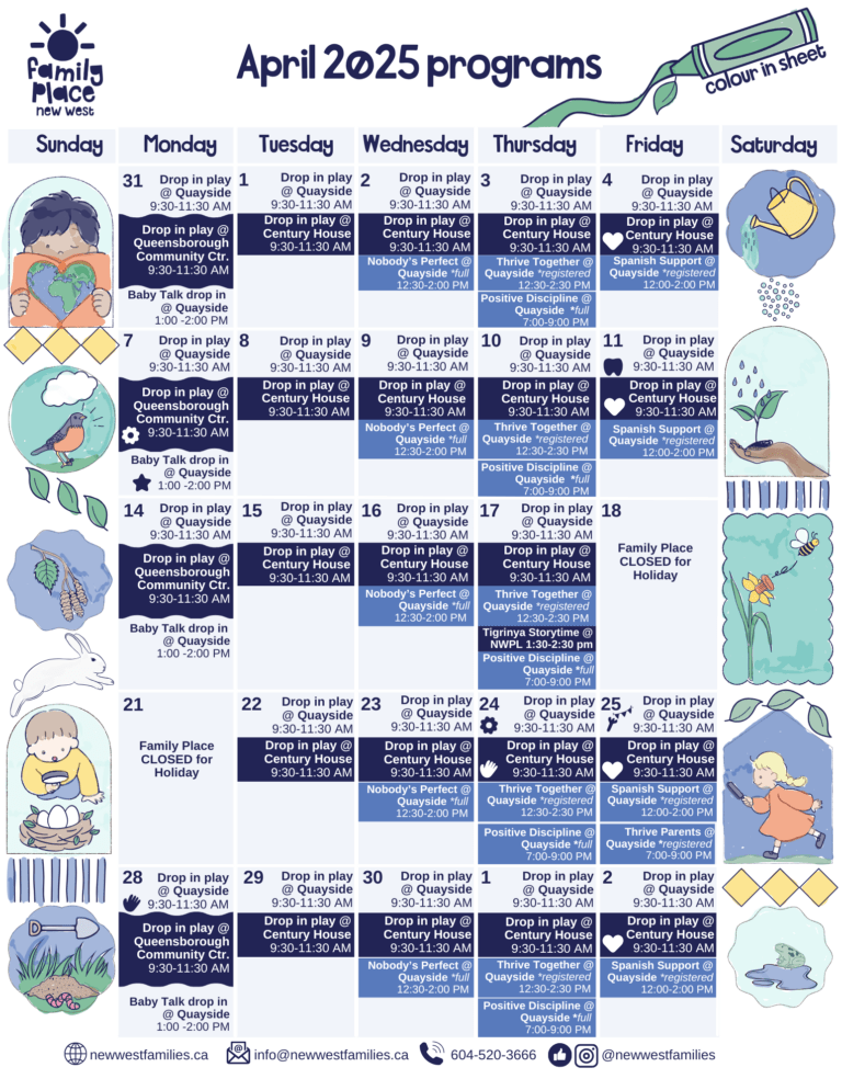 An image of the April 2025 NWFP calendar