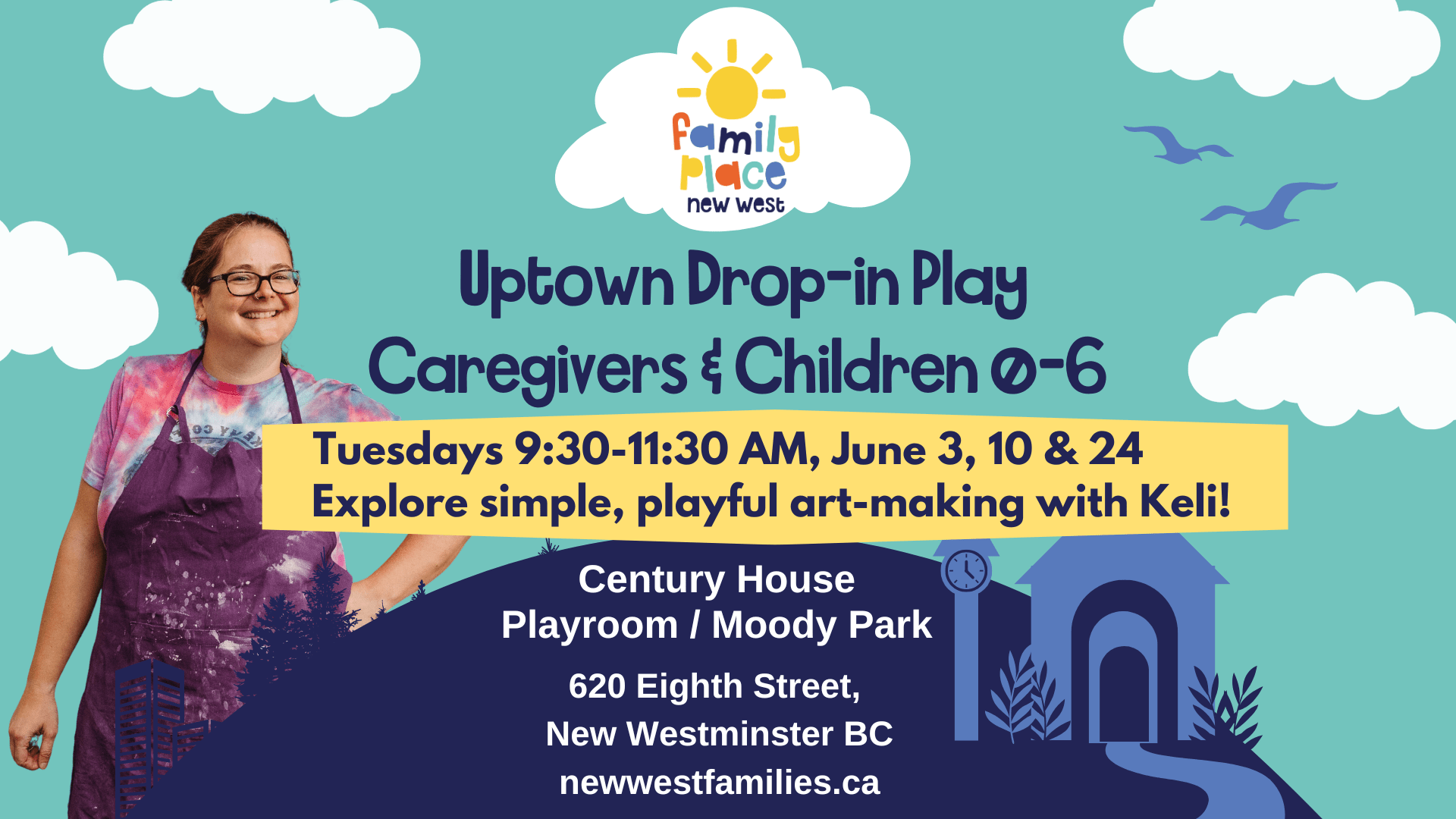 Join Keli for art-making activities at our Tuesday drop in!